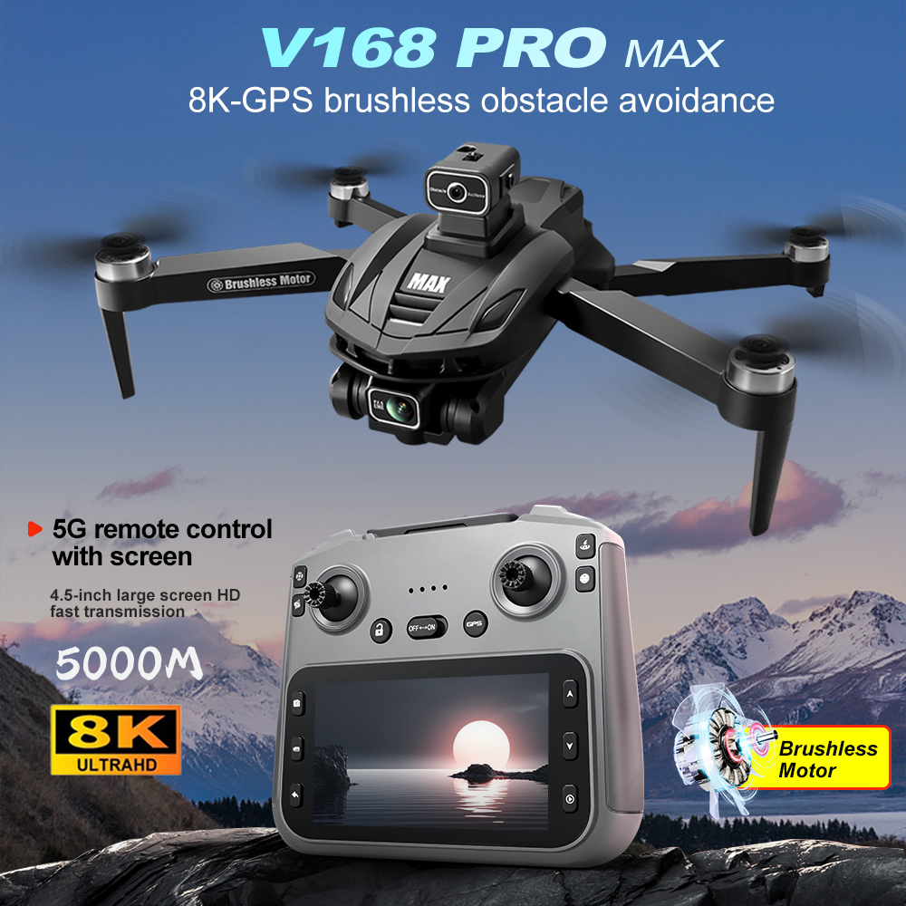 Drone Multispectral - V168 PRO Max GPS Drone 8K