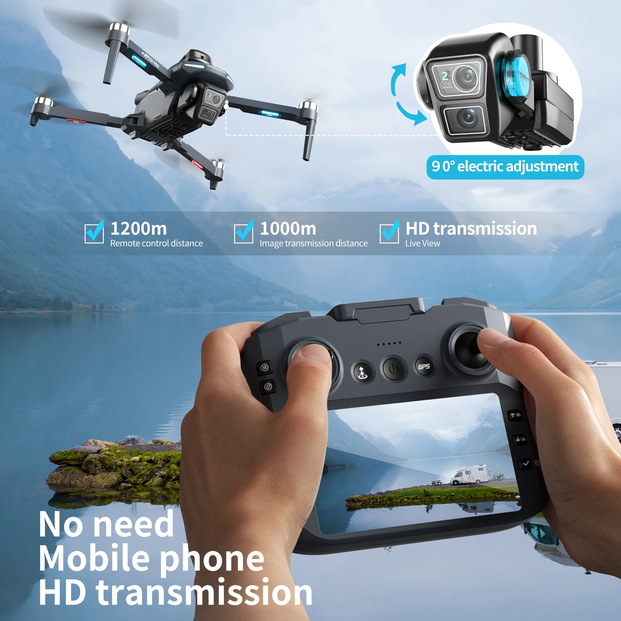 Lenovo XT606 MAX GPS Drone 4k  - огляд і ціна Drone Multispectral